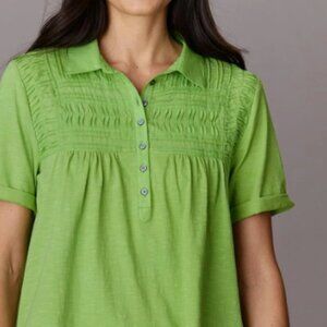 NWT Sundance Anthropologie Green Estella Charm Top Women’s Blouse Size S boho